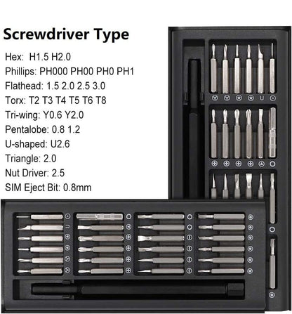 24-in-1 Precision Screwdriver Kit | Magnetic Repair Tool Set for Laptop, Phone & Electronics