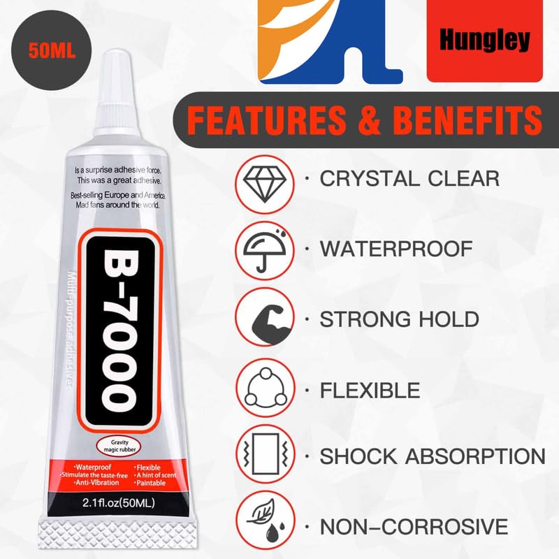 B-7000 Waterproof Multi-Purpose Adhesive Glue | Jewellery, Fabric & Screen Repair