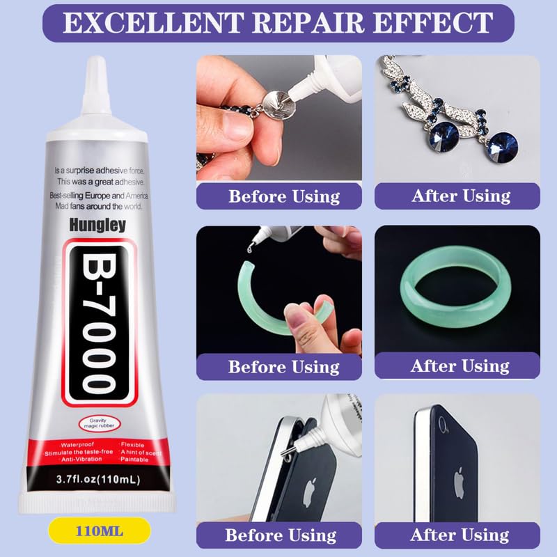 B-7000 Waterproof Multi-Purpose Adhesive Glue | Jewellery, Fabric & Screen Repair