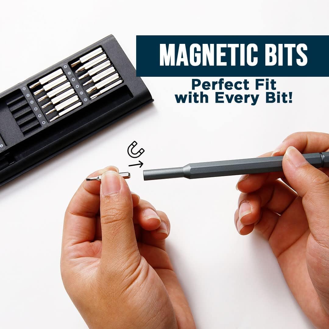 24-in-1 Precision Screwdriver Kit | Magnetic Repair Tool Set for Laptop, Phone & Electronics