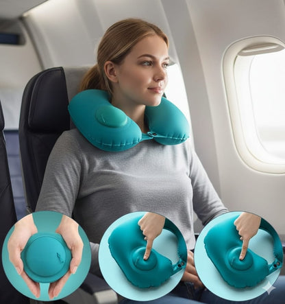 Orthopedic Inflatable Neck Pillow for Travel | Men & Women